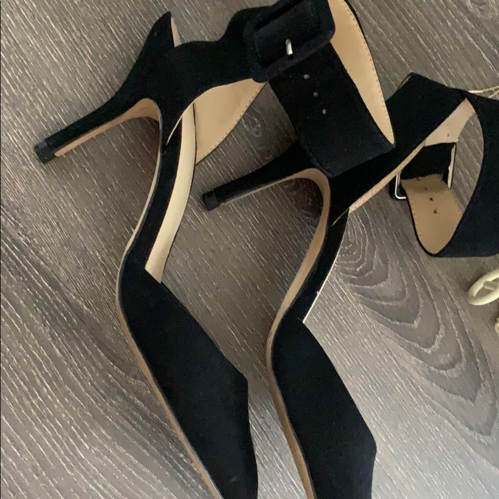ZARA Black Velvet Heels